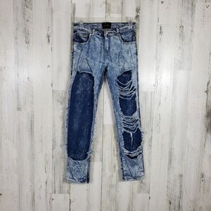 Girls dazl highly distressed jeans size 14